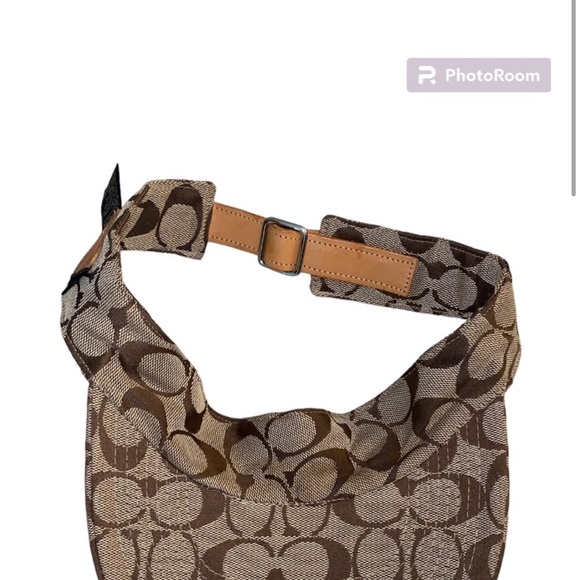 💎 COACH VINTAGE SIGNATURE LOGO VISOR IN BROWN - Picture 5 of 9